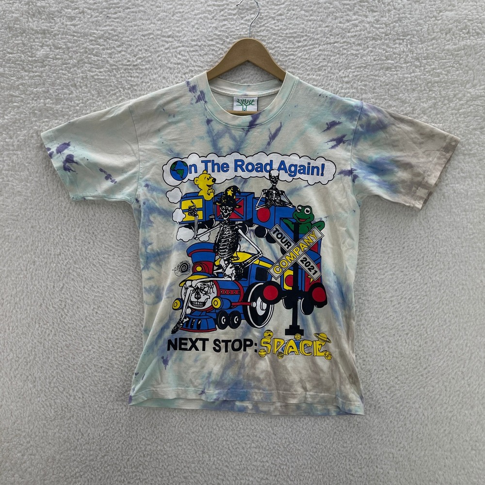 Grateful Dead X Online Ceramics Shirt Mens MTie Dye 2021 Tour On The Road Again